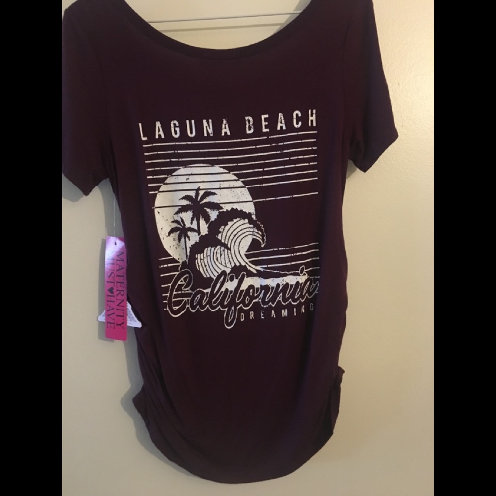 New- Small Maternity burgundy shirt $7